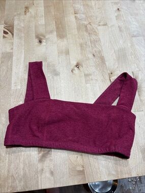 Beyond Yoga Ribbed Burgundy Sports Bralette